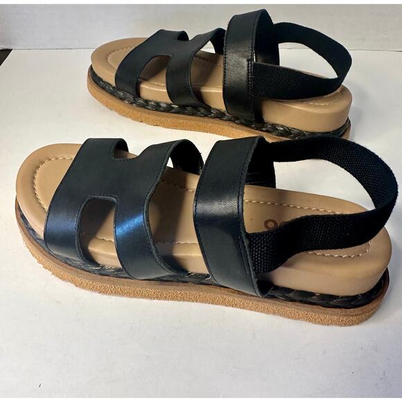 Blondo Frankee Flexible Waterproof Platform Sandals Size 7.5M Black NEW - Picture 1 of 7